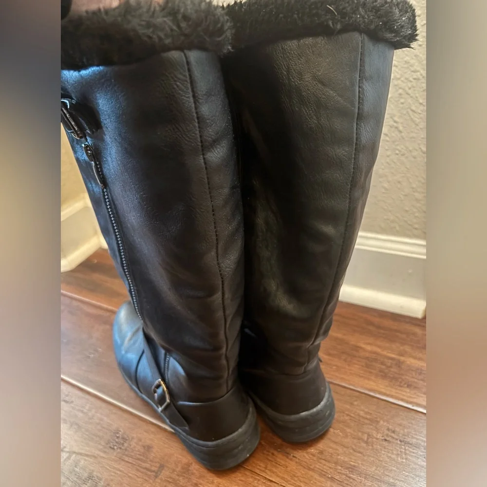 Dreampairs Women's Black Knee-High Boots size 8.5